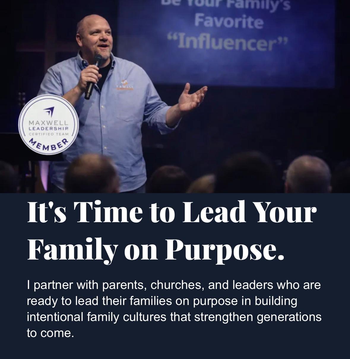 Ben Langhofer speaking about intentional family leadership
